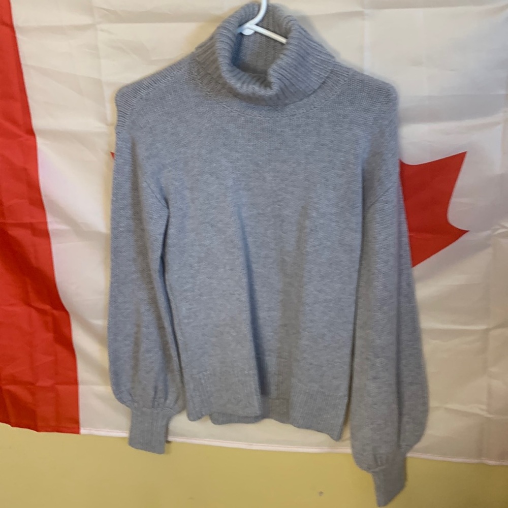 NWT Lands’ End Canvas Women’s Grey Turtleneck Sweater